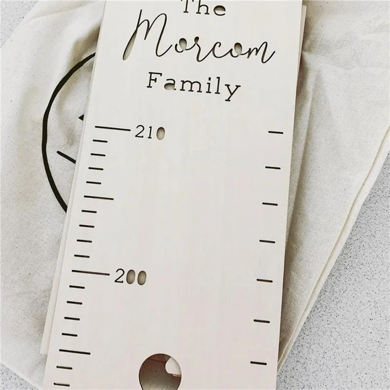 Baby Height Meter Wooden Growth Chart Ruler Kids Children Room Decor Wall Measuring Sticker Ruler Gauge Child Growing Up Gifts