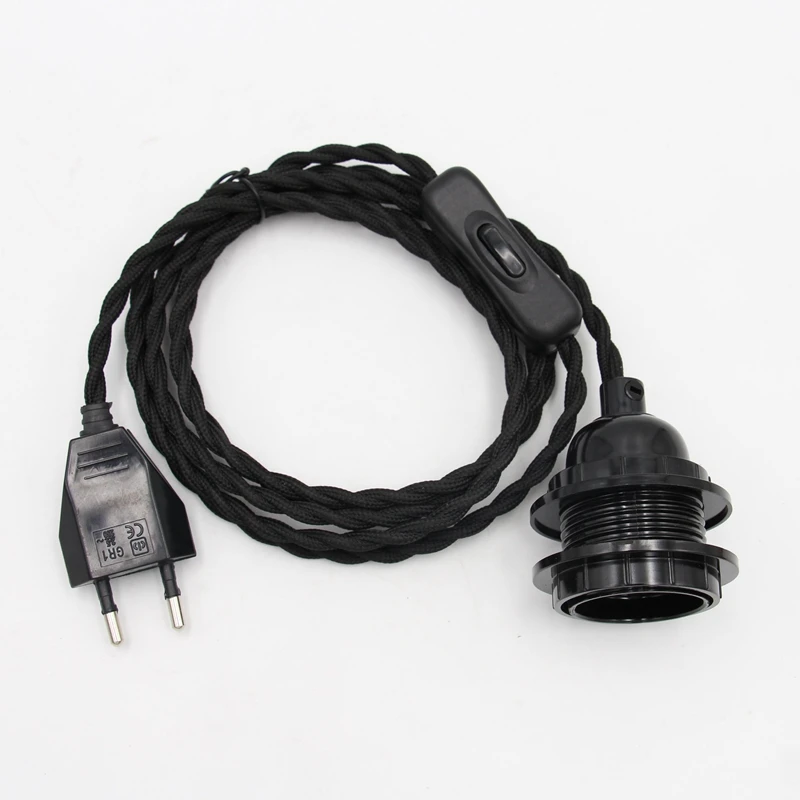 EU plug power cord lamp holder
