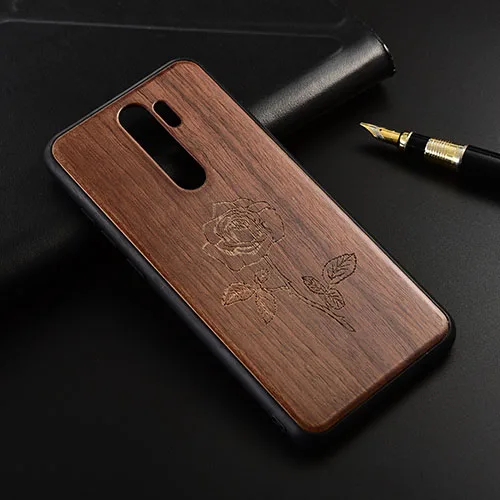 2 Чехол для Xiaomi Redmi Note 8 Pro тонкий деревянный задний Чехол ТПУ чехол на бампер для Redmi Note8 чехол для телефона - Цвет: 2
