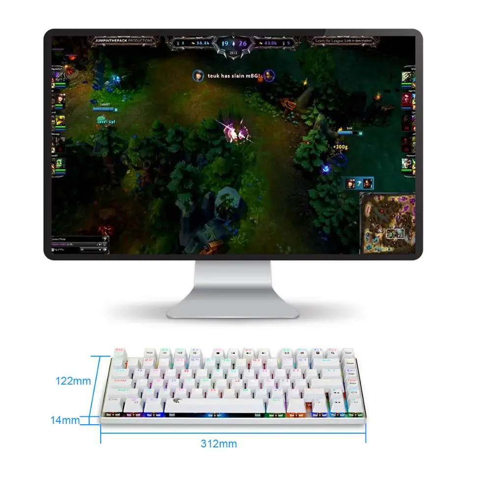 Механическая клавиатура Z 88 TKL RGB светодиодная подсветка синие переключатели
