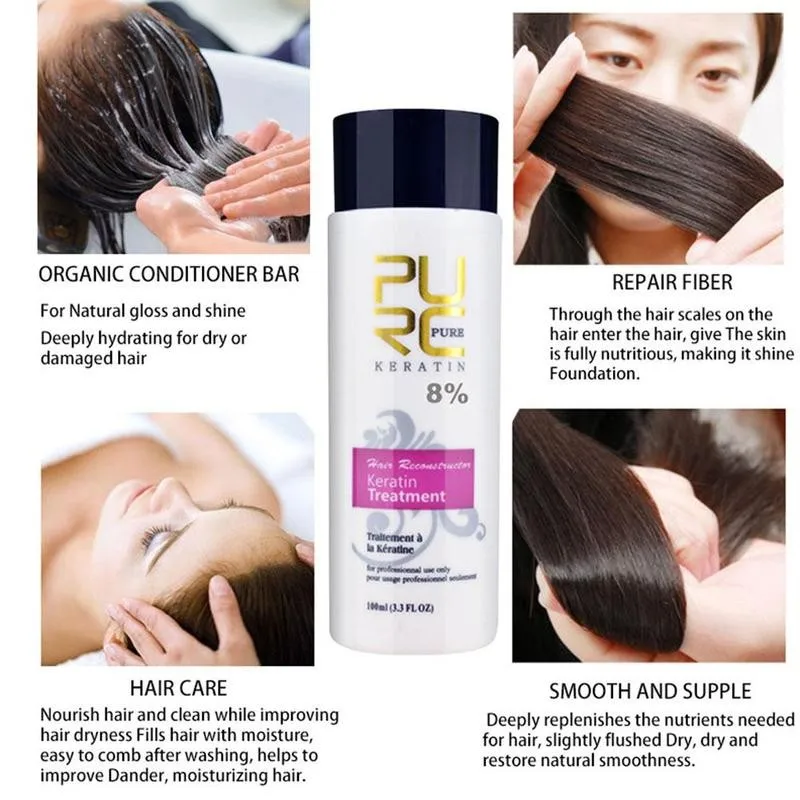 Purc 8% Formalin Keratin Hair Treatment And Purifying Shampoo Hair Care Products Set Brazilian Keratin Hair Treatment Shampoo Purc 8% Formalin Keratin Hair Treatment And Purifying Shampoo Hair Care Products Set Brazilian Keratin Hair Treatment Shampoo