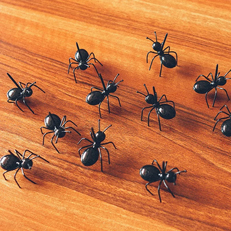 12 шт./компл. мини Ant вилка Еда фрукты выбирает вилки столовые приборы эко Пластик закуски торт Кухня вилки бар дома вечерние инструмент