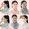 Summer sunblock mask female thin breathable summer uV-proof mouth and neck big face mask sunshade full face veil 5