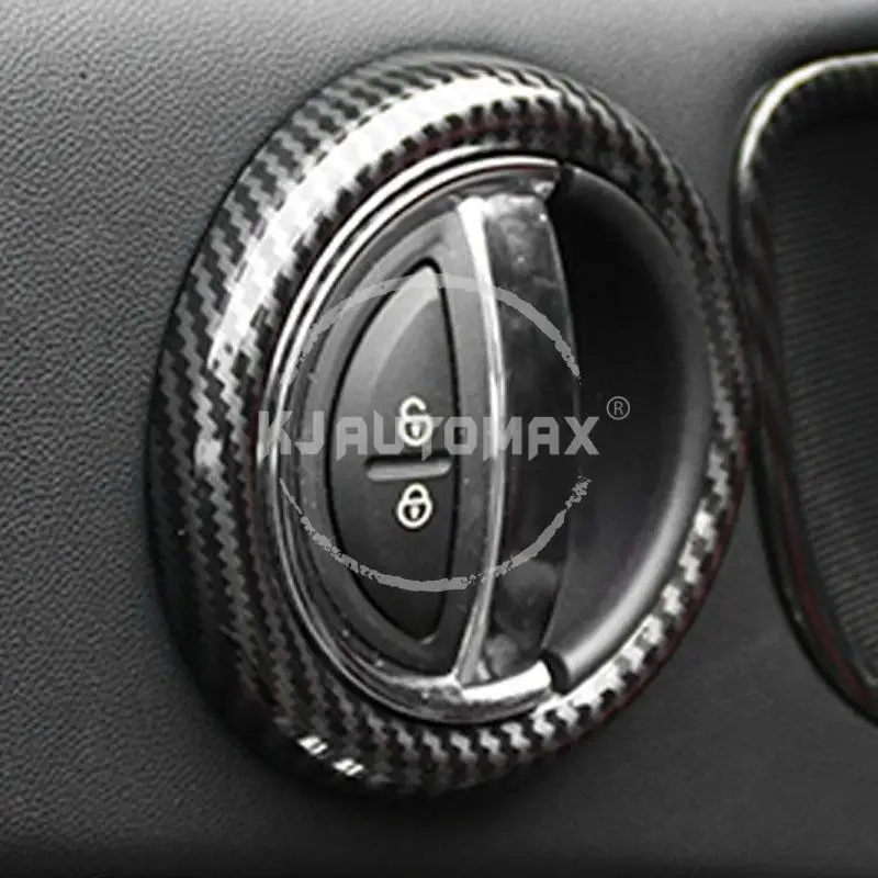 KJAUTOMAX для Mini Cooper F55 внутренняя дверная ручка украшения 4 шт./компл. 4 шт./компл. из АБС-пластика с текстурой из углеродного волокна