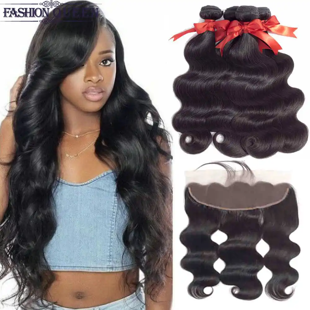Brazilian Hair Weave Bundles With Closure Human Hair Bundles With