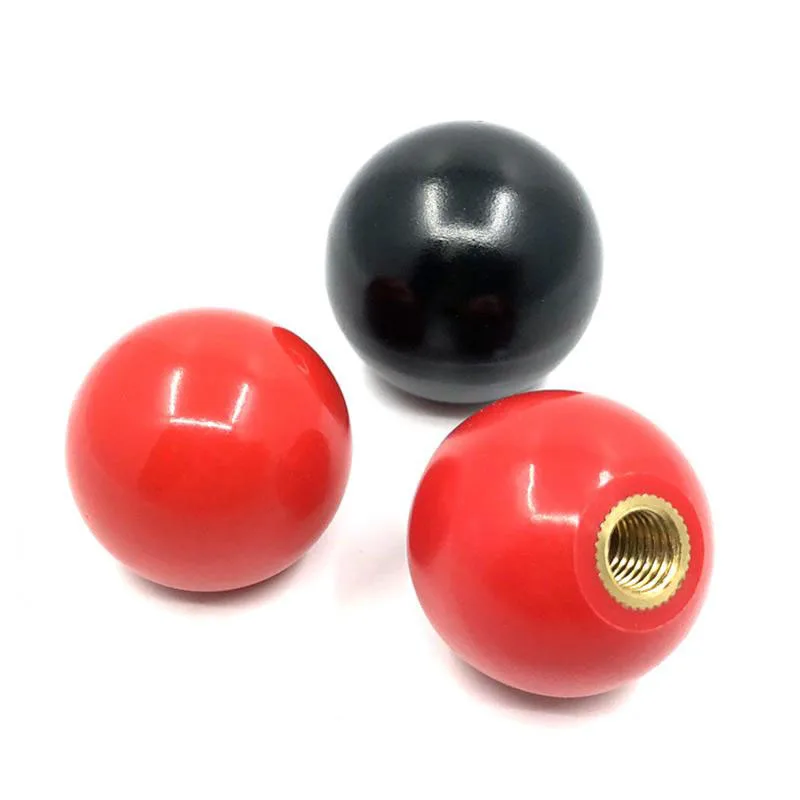 Mechanical Equipment Handles Red black copper core bakelite handle ball plastic mechanical operating rod ball head handle m6810
