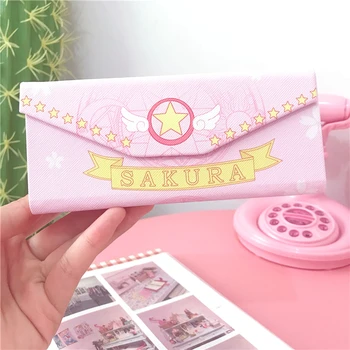 

Anime Folded Cardcaptor Sakura Clow prop KINOMOTO SAKURA captor Sakura Pencil glasses case toys Gift
