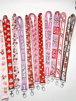 

30 pcs cartoon Daisy minnie betty girl Neck Strap Lanyards Badge Holder Rope Pendant Key Chain Accessorie