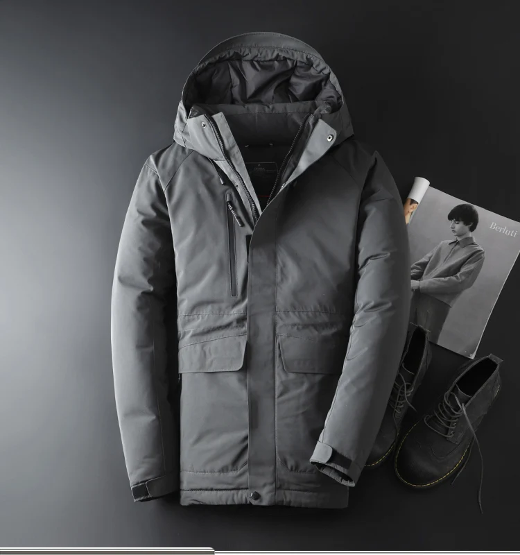 3069 gray Хороший мужской пуховик, Мужская брендовая одежда, зимние пальто, утепленные толстовки, парка, высокое качество, зимняя верхняя одежда, мужские куртки - Цвет: 3069 gray