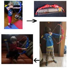 Child Boy Shooting Simulation Bow and Arrow Set Toy Foldable Parent-child Interaction Outdoor Role Playing Birthday Gift 801