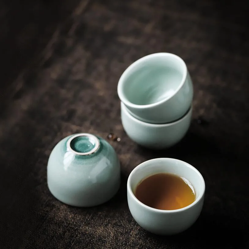 35ML Japanese Kung Fu Teacup Retro Heat Resistant Tea Bowl Small Vintage Holding Tea Cup