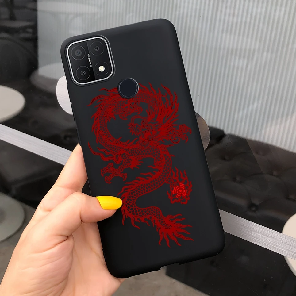 Yoedge per OPPO A15 (4G) 6,52 Cover, Sottile Antiurto Custodia Nero Silicone TPU con Disegni Astronauta Pattern Ultra Slim Drop Protection Bumper Back Phone Case per OPPO A15 4G, Luna3