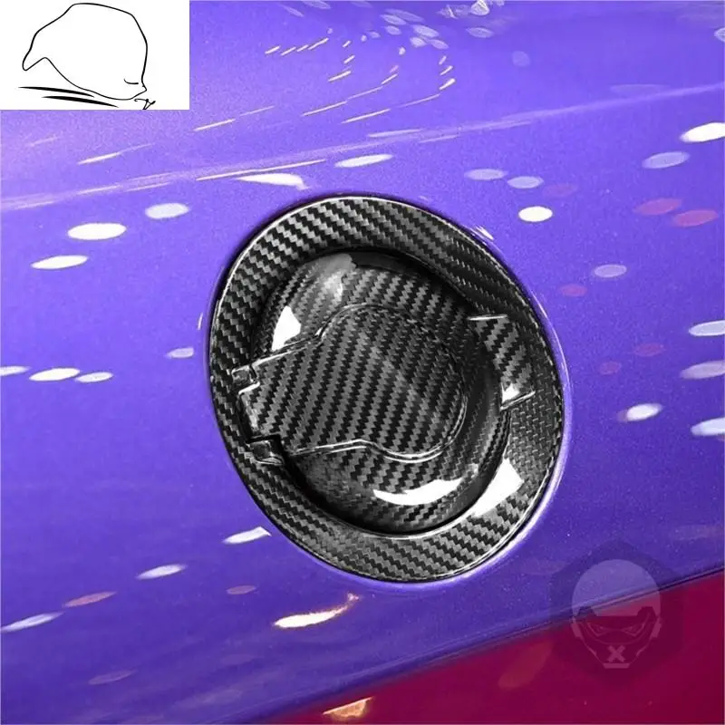 

For Dodge Challenger 2015 Up Multicolor Carbon Fiber Stickers Automobile Fuel Tank Cap Exterior Decoration Car Accessories