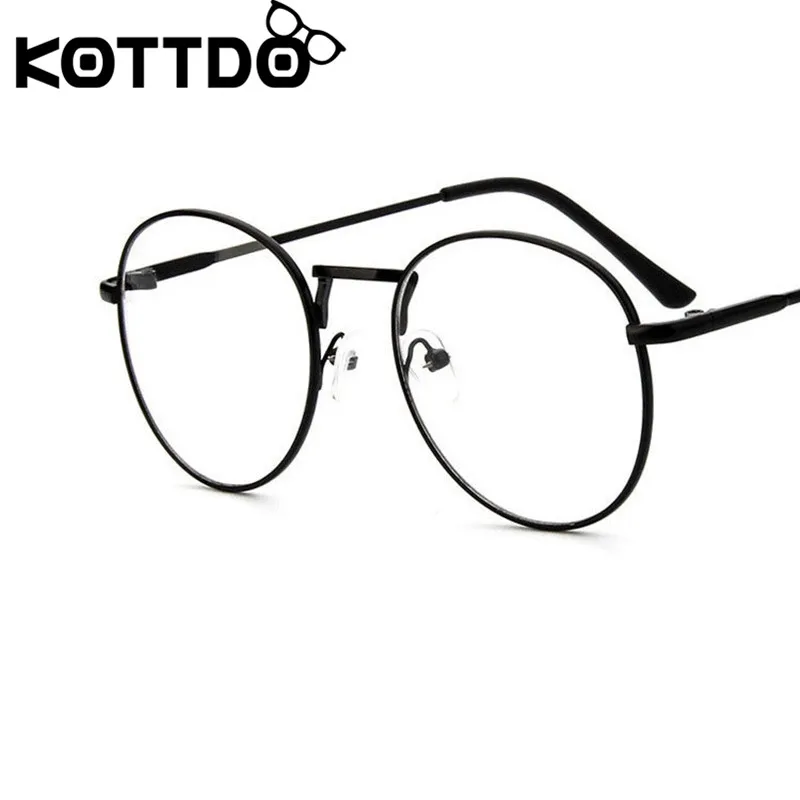 KOTTDO, классические металлические круглые оправы для очков, мужские винтажные прозрачные линзы, оправы для очков для женщин, модная оправа для очков из сплава