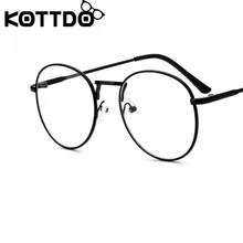 KOTTDO, классические металлические круглые оправы для очков, мужские винтажные прозрачные линзы, оправы для очков для женщин, модная оправа для очков из сплава