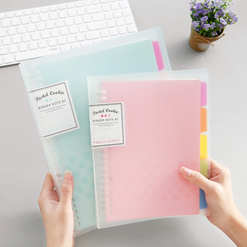 Journal - Cute Cream Color Square Clear PVC Cover Notebook