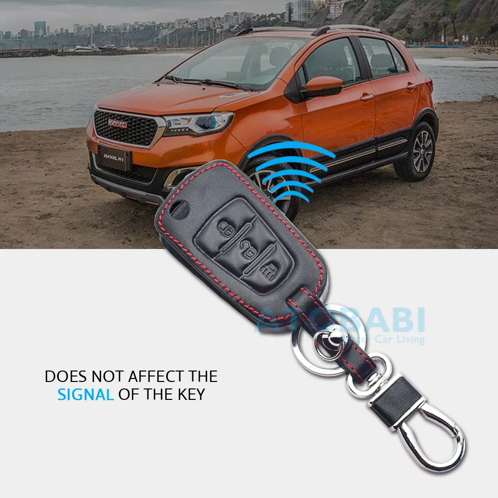 Leather Car Key Cases for Great Wall Haval Hover H1 H3 H6 H2 H5 C50 C30 C20R M4 3 Buttons Folding Keychain Remote Control Cover key case cover,key case,car key shell,flip key fob shell