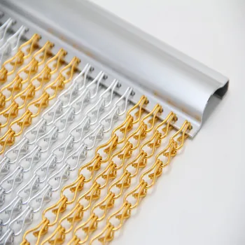 

Customized double hooks colorfast aluminum chain fly screen curtain