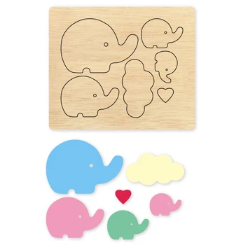 

Estel Elephant group Cutting Dies Stencil 2019 New Wood+ Metal Laser Cutter Die Embossing Craft Taglio del legno