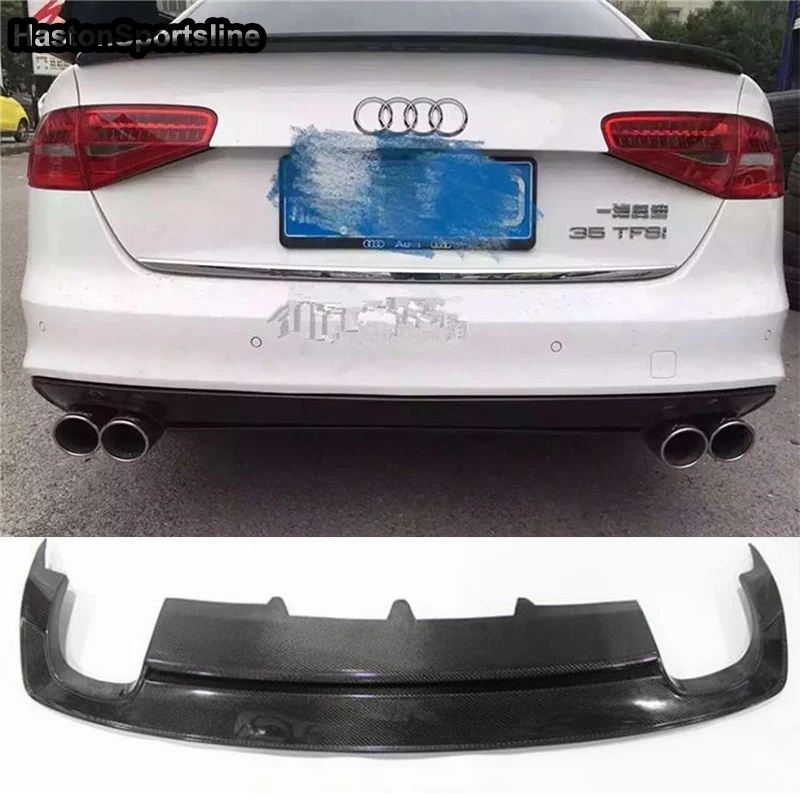S4 B8.5 диффузор заднего бампера из углеродного волокна для Audi S Line 2013 ~ 2016