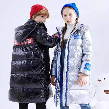 

2020 children girl boy winter jacket waterproof long coat -30 degree Russia winter outwear clothing kids teens down snow coat