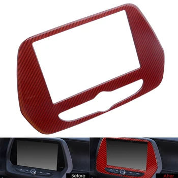 

Red Carbon Fiber Radio Screen Navigation Panel Trim Cover fit for Chevrolet Camaro 2016 2017 2018 2019 2020
