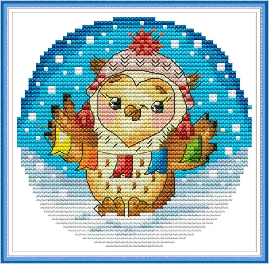 KB089 Картины серии "Маленькие животные", АИДА, холст, вышивка крестом, 11CT, 14CT, ручная работа, для начинающих, наборы для вышивки,, рукоделие - Цвет: KB089
