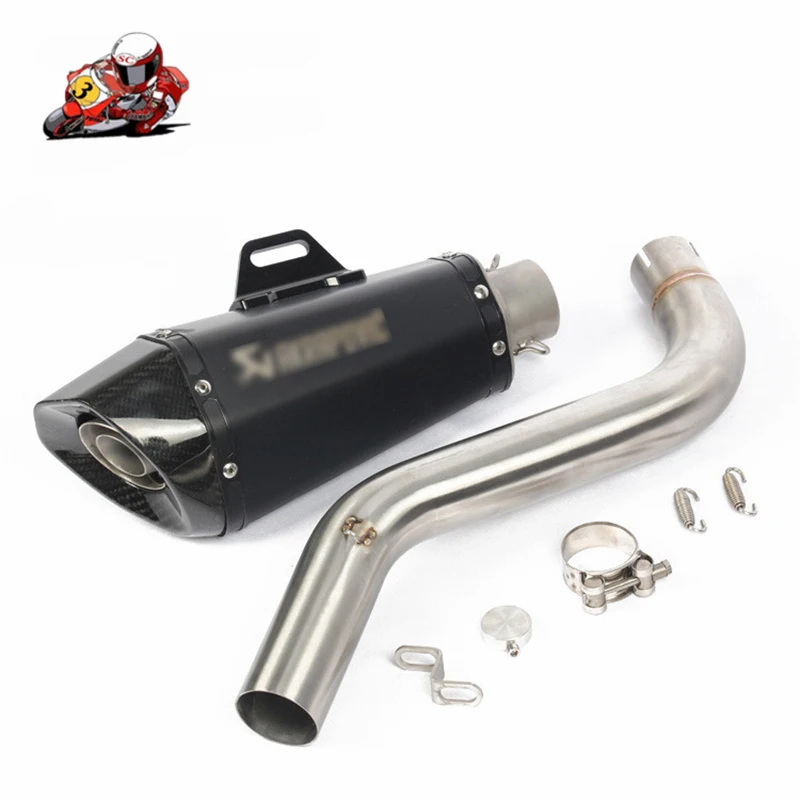 Слипоны выхлопная труба для Benelli 300 600 BJ300 BN600 средняя труба из нержавеющей стали без глушителя углеродного волокна