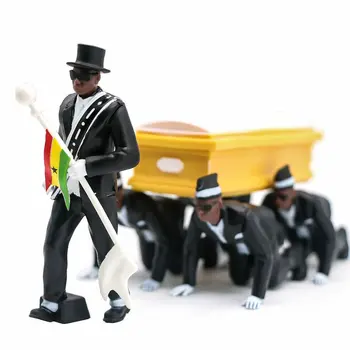 

Cosplay Ghana Dancing Pallbearers Coffin Dance Figure Action Funeral Dancing Team Display Funny Accessories