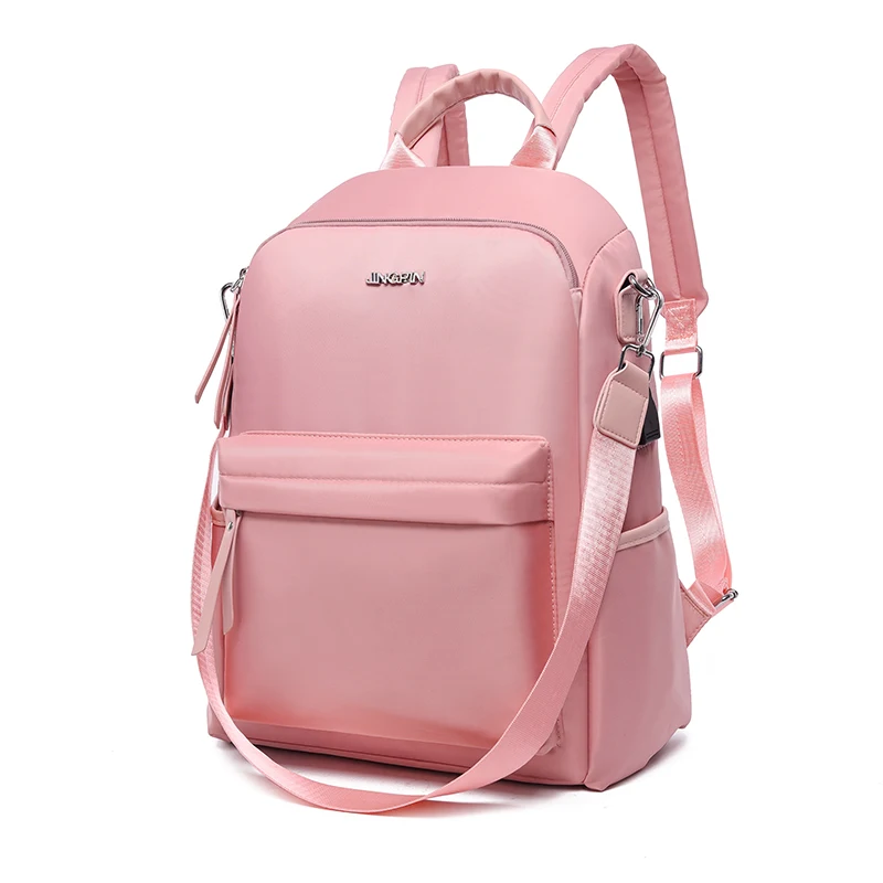 Pink Новинка, сумка для путешествий с защитой от кражи, женский рюкзак большой емкости, бизнес рюкзак с зарядкой через USB, мужской рюкзак для ноутбука, Студенческая школьная сумка для колледжа - Цвет: Pink