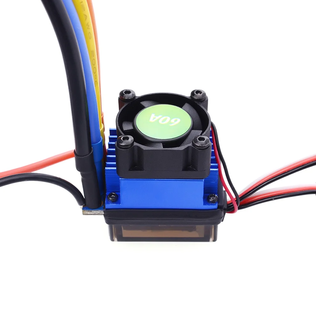 Connector rc dc motor parts rc car esc combo 60a esc for 1/10 cars motor cooling fan