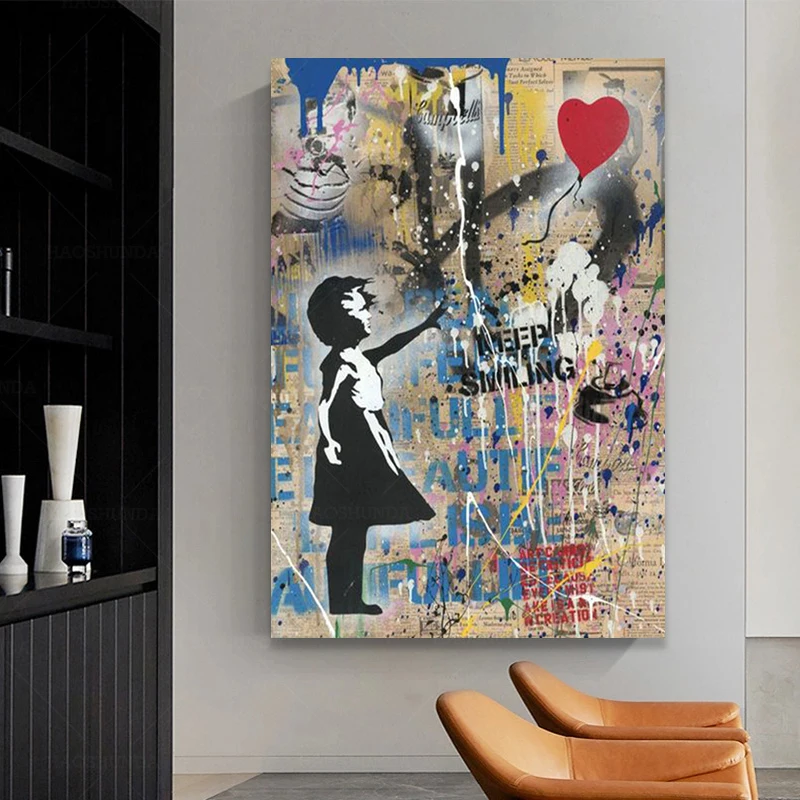 Banksy Paintings Girl With Balloon