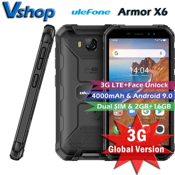 

Ulefone Armor X6 3G LTE Mobile Phone 2GB+16GB ip68 MT6580 Rugged Waterproof Smartphone Android 9.0 Cell Phone Quad-core