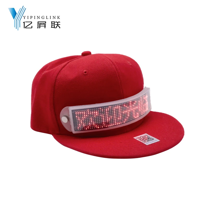 

Creative cool digital LED hat with bluetooth DIY programmable scrolling LED moving sign for night club bar party dance travel