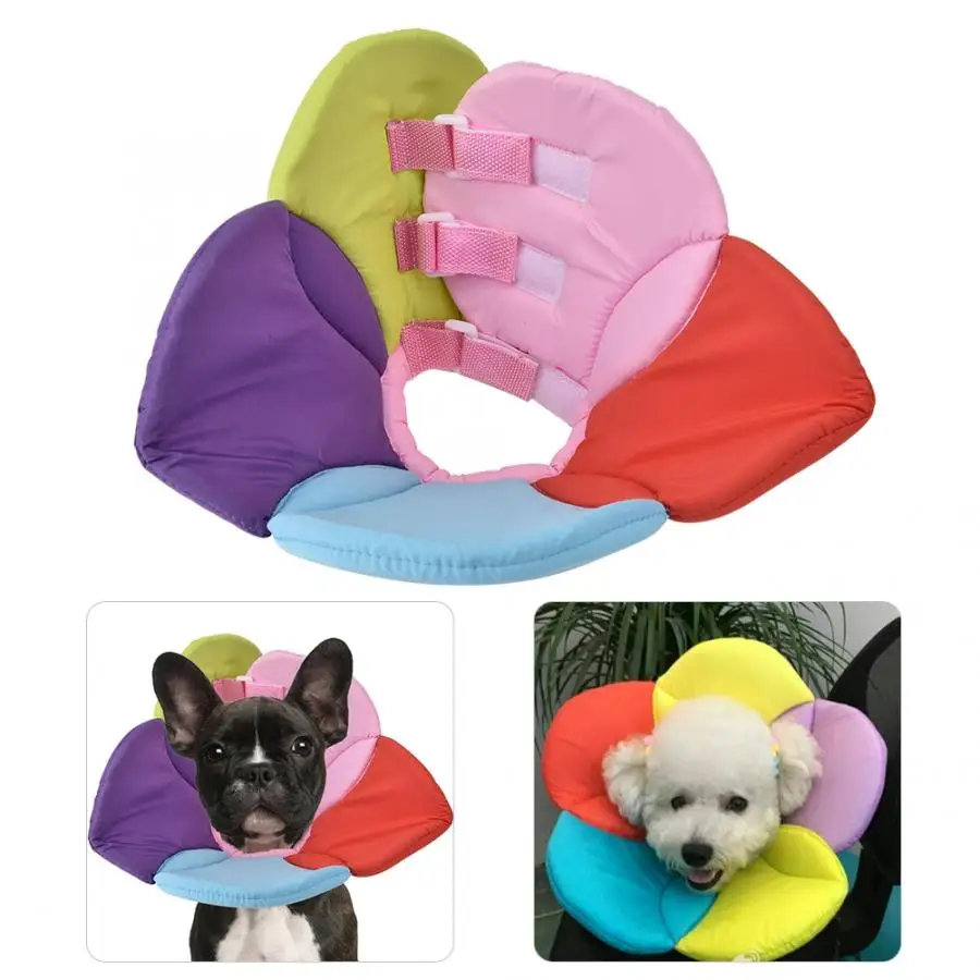 Pet Anti-Biting Ring Collar Wound Healing Anti-Bite Ring Protective Collar Colorful Recovery Collar