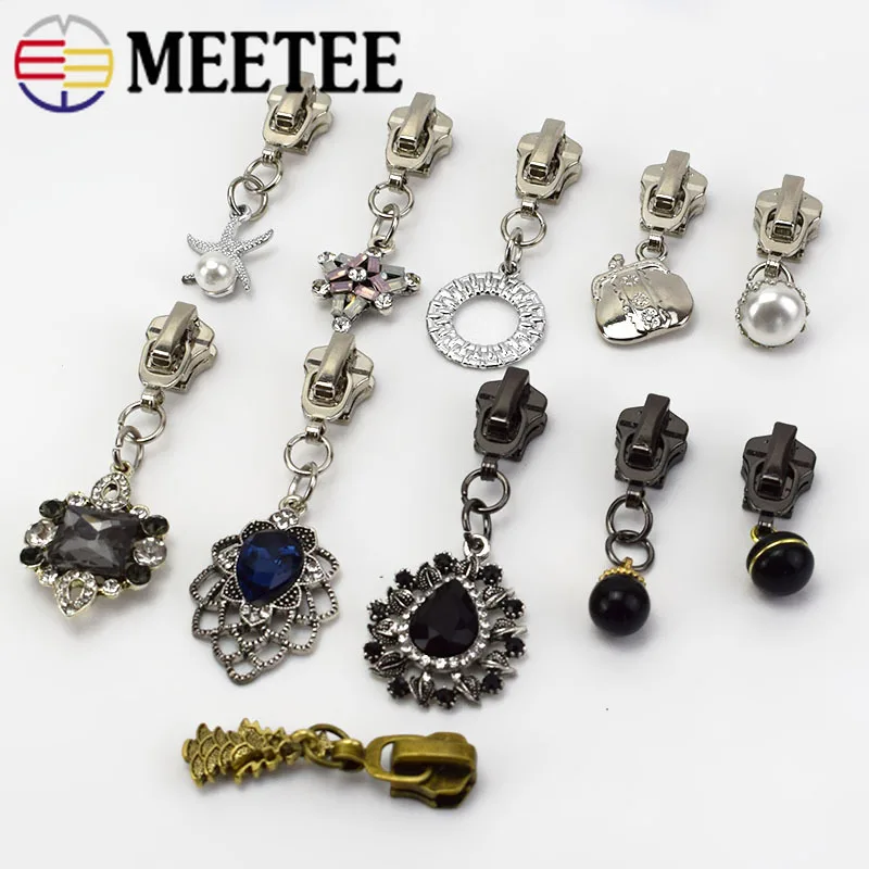 5 шт. металлические ползунки для молнии Meetee|Бегунки молнии| |