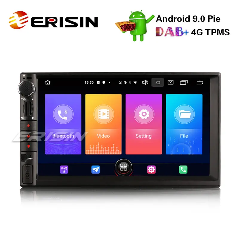 Erisin ES2649U " 2 Din Android 9,0 автомобильный стерео gps WiFi DAB+ DVR DVB-T2-IN BT OBDII СБ Navi