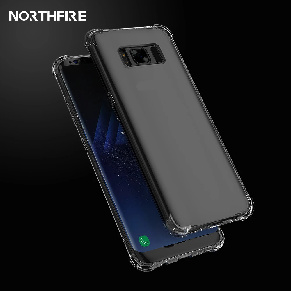 

NORTHFIRE Anti-Knock Phone Case For Samsung S10 S9 S8 Plus Note 8 9 Shock Proof Transparent Clear Soft Silicon TPU Back Cover