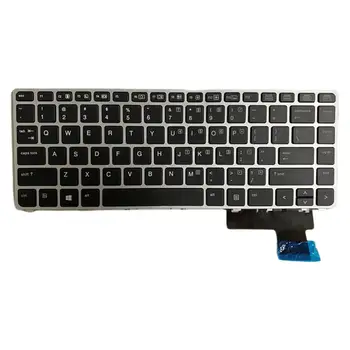 

US Layout Replacement Laptop Keyboard Glossy Black Frame Backlit for HP EliteBook Folio 9470M