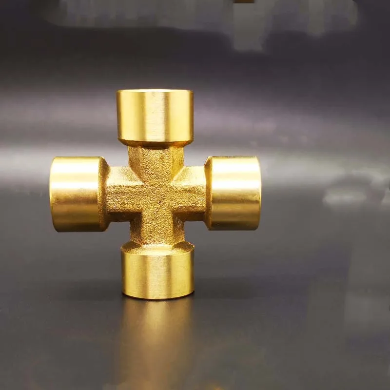 1/4 &quot3/8&quot BSP внутренняя резьба 4 способ Крест латунных фитингов адаптер