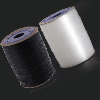 

1 Roll 650m Elastic Cord Stretch Thread 1mm Clear/Black for Beading Jewelry