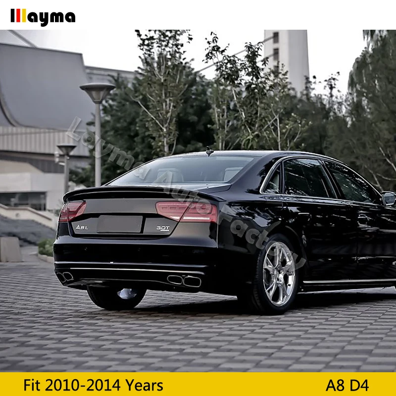 Задний спойлер на багажник из углеродного волокна в стиле ABT для AUDI A8 D4 2010 2011 2012 2013