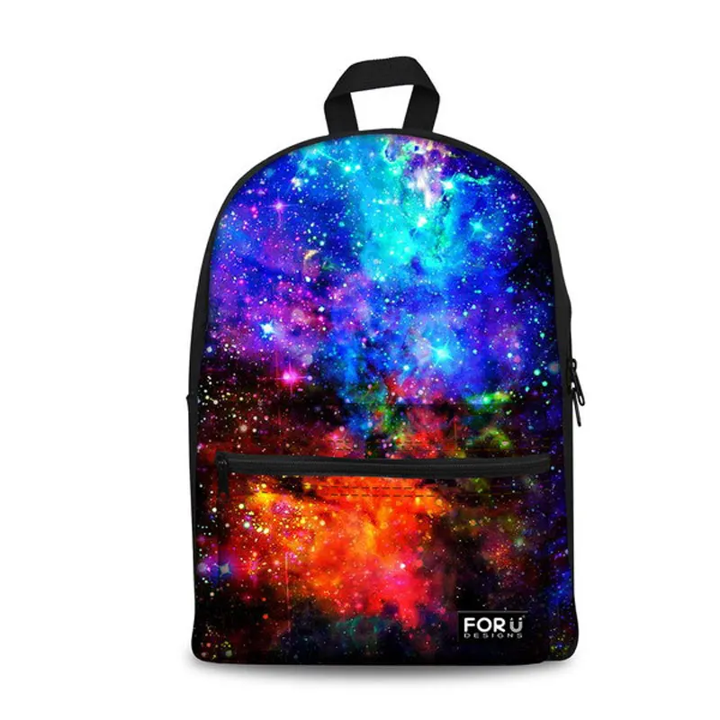 Звездная Вселенная космическая Печать школьный рюкзак для подростков девочек школьная сумка для мужчин и женщин холст туристический рюкзак Galaxy Mochila Feminina - Цвет: C016J3