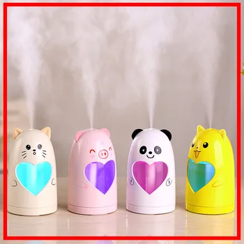 

Mini USB Cute Air Humidifier Silent Ultrasonic Diffuser Mist Maker Colorful Changing LED Night Light for Home Office Car