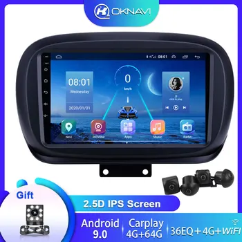 

4G+64G Android 9.0 Car Multimedia Player Auto Radio For FIAT 500X 2014-2019 LHD RHD GPS WIFI Carplay Navigation 9" 2 Din No dvd