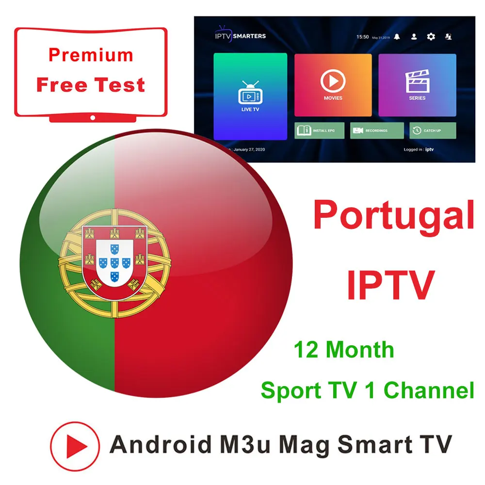 Португалия IP tv 1 год M3U подписка евро Спорт NBA Live tv фильм со взрослыми для Smart tv Box Enigma2 IP tv Smarters смартфонов