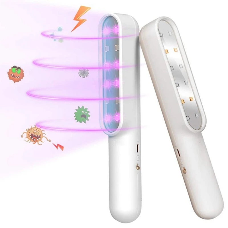 

Ultraviolet Disinfection Lamp Portable Uv Wand Without Chemicals for Hotel Household Wardrobe Toilet Car Pet Area,Germ-Killing F