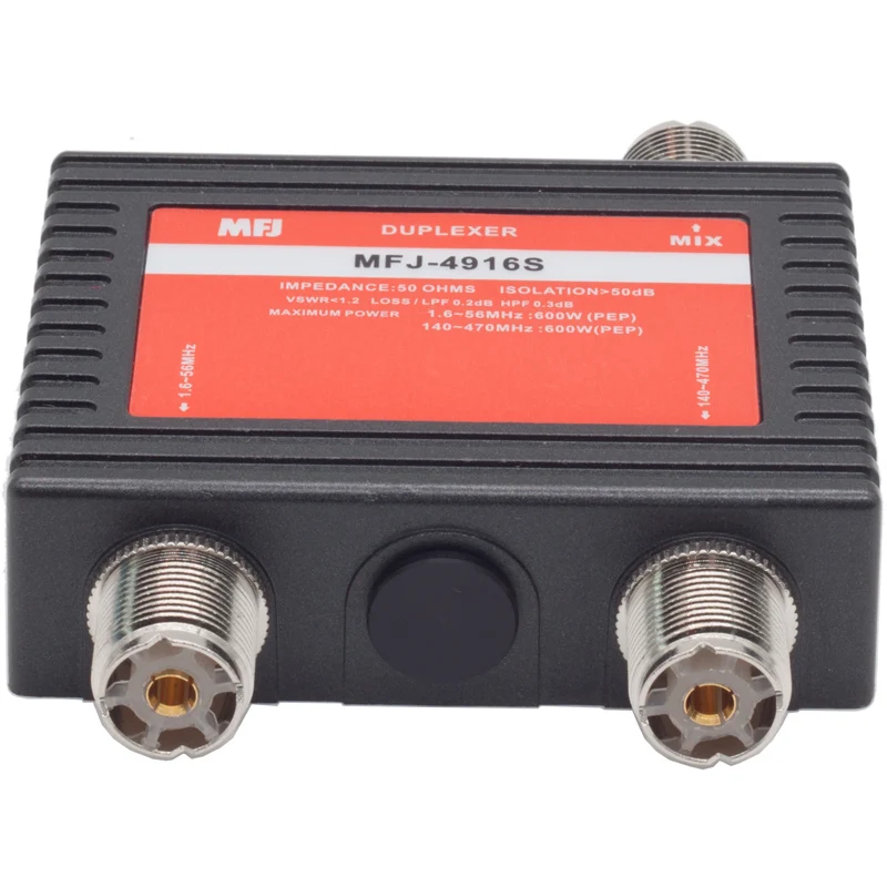 MFJ-4916S 50ohm duplexer HF/VHF/UHF/600 Вт 140-470 м подходит для антенного радиоприемника