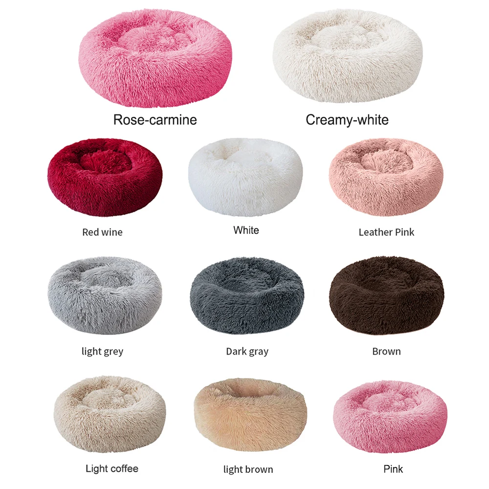 40-100CM Sleep Soft Cat Dog Bed Warm Round Kennel Comfortable Calm Pet Bed Small Medium Large Dog Cushion Mat Washable House 40-100CM Sleep Soft Cat Dog Bed Warm Round Kennel Comfortable Calm Pet Bed Small Medium Large Dog Cushion Mat Washable House