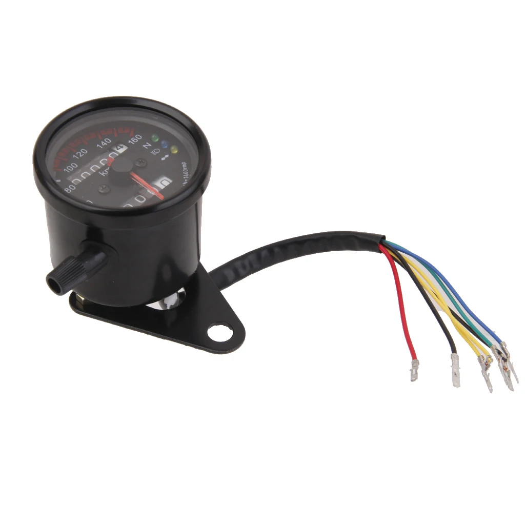 12V Universal Motorcycle Dual Speedometer Odometer With Night Light 160Km/h